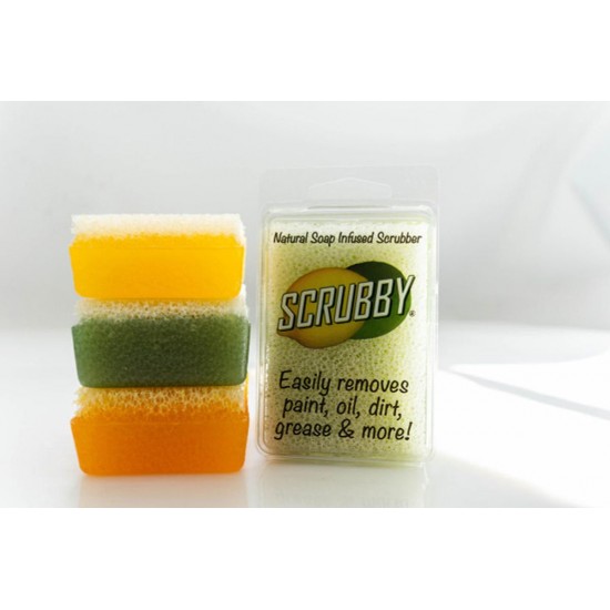 Scrubby Soap Orange - rengøring til møbler og Pensel 100g