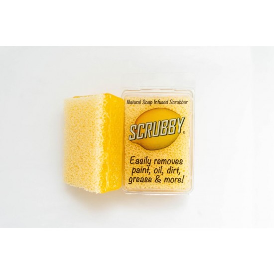 Scrubby Soap Gul Lemon - rengøring til møbler og pensler 100g