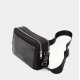 Crossbody bag sort med 2 rum H17cm