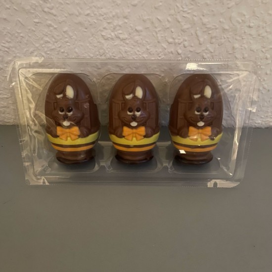 Æske med 3 Chocolade hare-æg