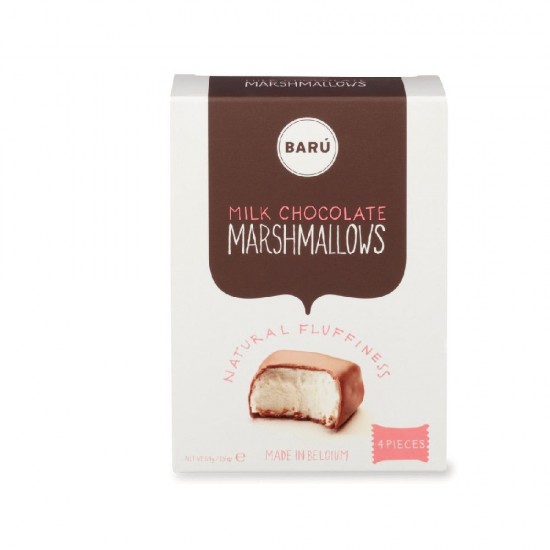 4 stk Mælkechokolade Marshmallows 54g fra BARU