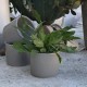 Blomsterpotte fyrfadsstage Stone grey Ø7cm H6cm