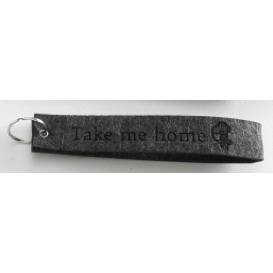 Nøglering Take me Home - Dusty Black