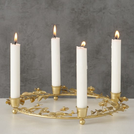 Guld Adventsstage - Lysestage 31 cm