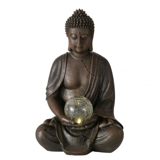 Buddha med LED lys H37cm