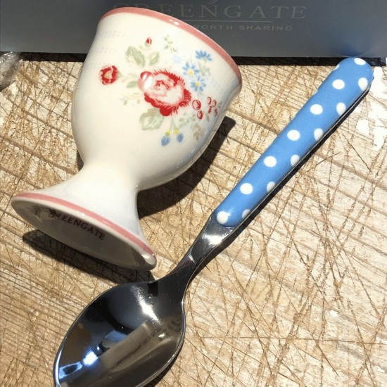 Gratis Palet & 24 dele Bestik til 6 Personer Light Blue Polka Dots