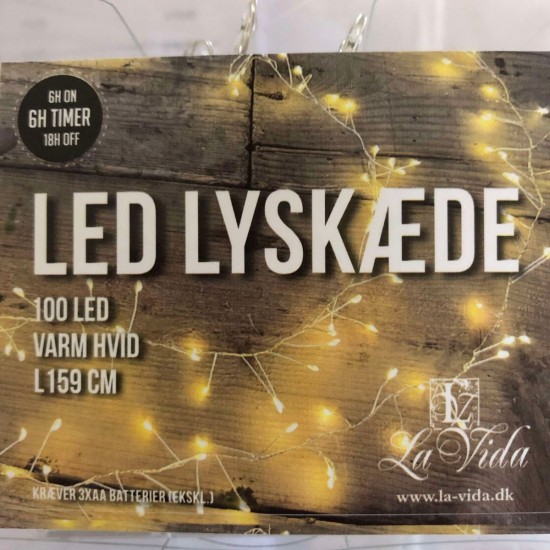 LED fairy lights lyskæde med 100 LED