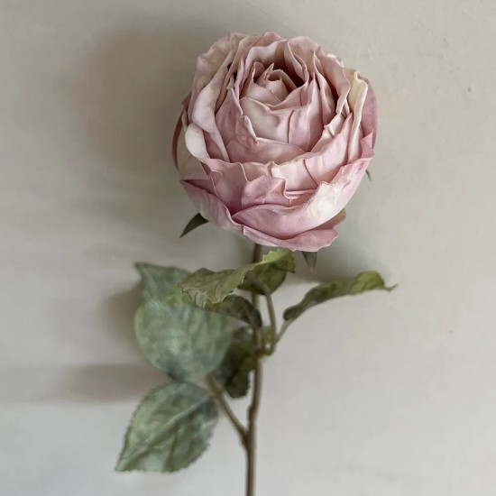 Kunstig rose rosa 41 cm