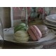 Pastel gul Fransk Deco Macaroon kage