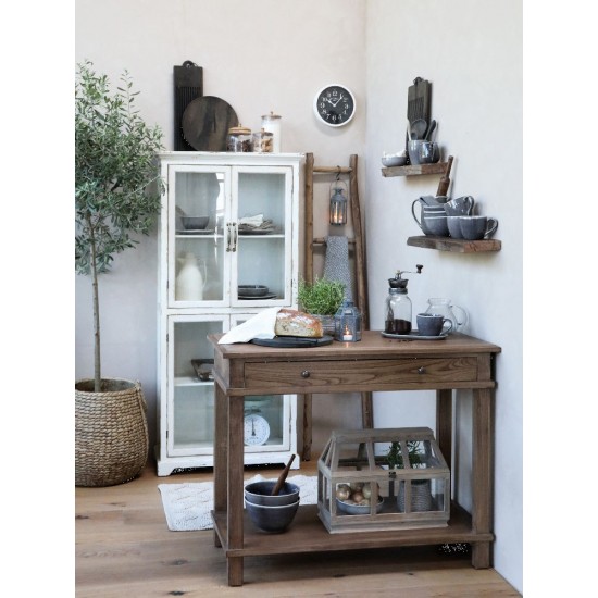 Vitrine med 4 låger H156cm Creme