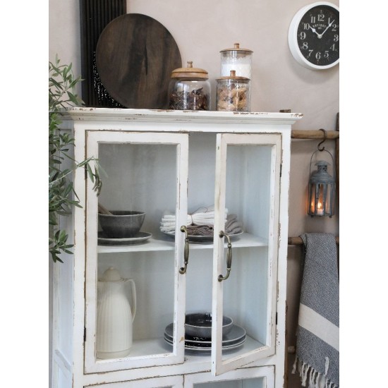 Vitrine med 4 låger H156cm Creme