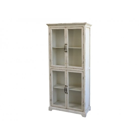 Vitrine med 4 låger H156cm Creme