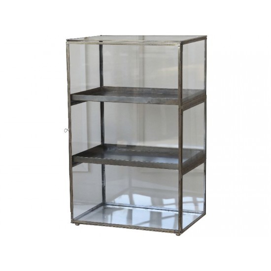 Display i glas med udtagelige bakker H62cm