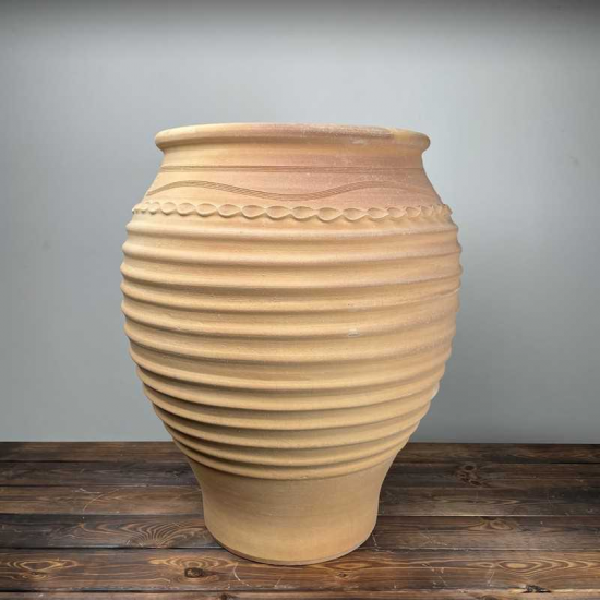 Korfu Terracotta krukke med mønster H50cm