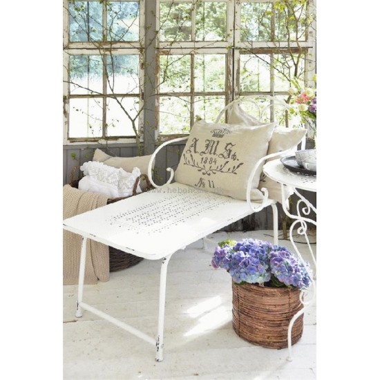 Daybed - 115 cm - Metal - Offwhite