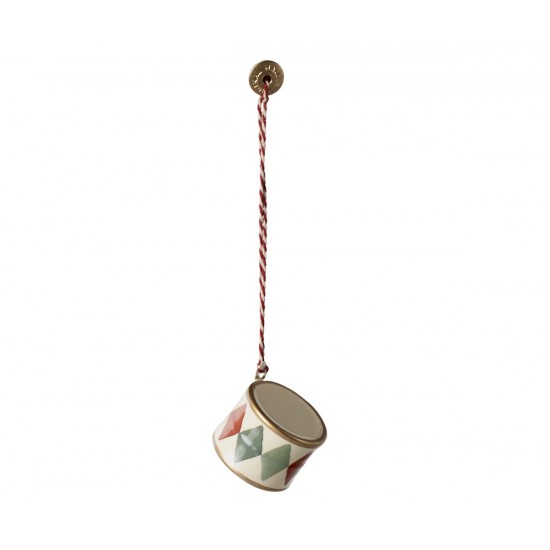 Metal ornament lille tromme Maileg Classic green