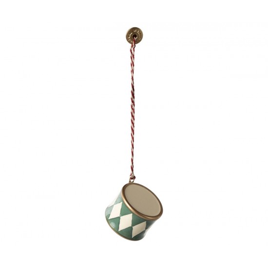 Metal ornament lille tromme Maileg Dark green