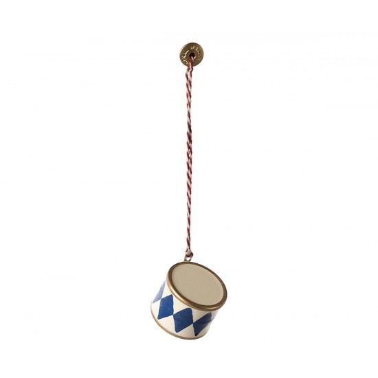 Metal ornament lille tromme Maileg Dark blue