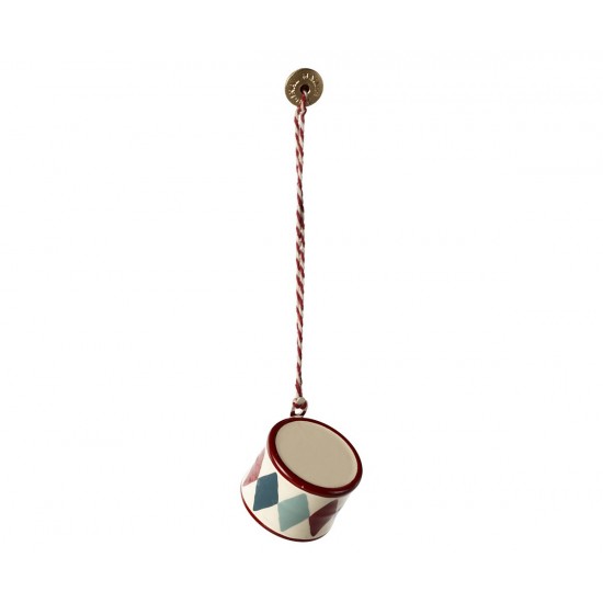 Metal ornament lille tromme Maileg Classic red