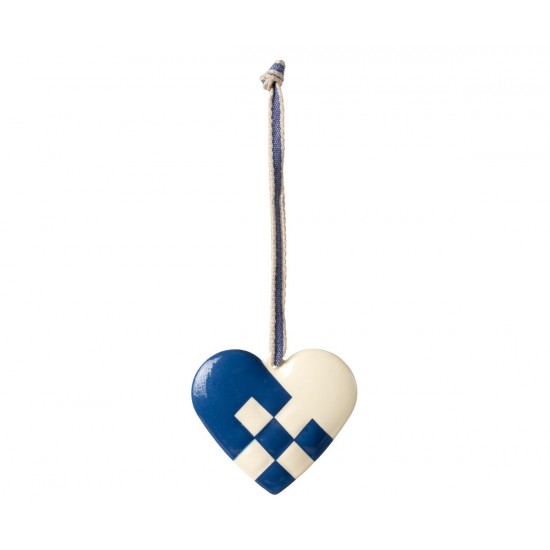 Metal ornament lille hjerte Maileg Dark blue