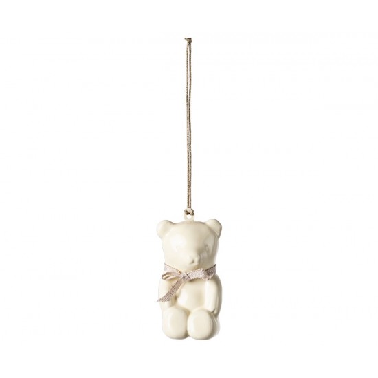 Metal ornament Teddy bear Maileg Off white - Rose