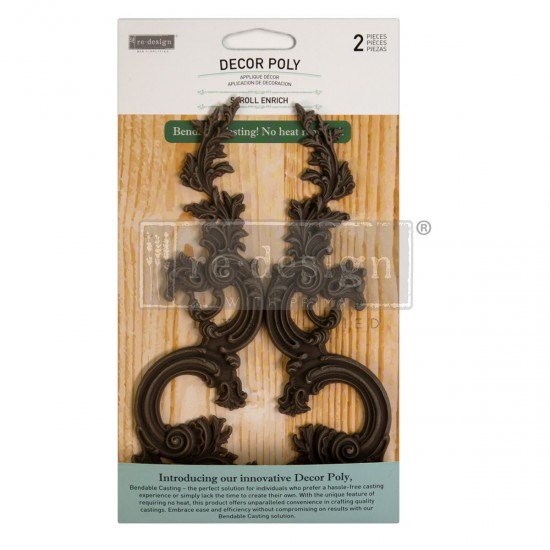 Decor Poly ornament Scroll Enrich B17.8cm