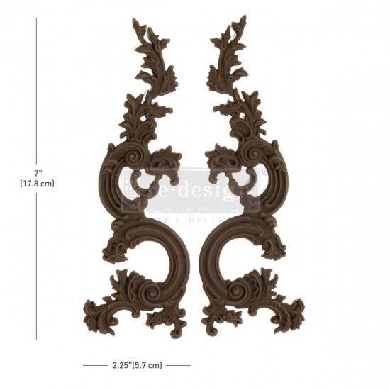 Decor Poly ornament Scroll Enrich B17.8cm