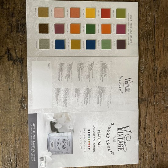 Kalkmaling Farvekort ALLE 69 farver Håndmalet - Vintage Kalkmaling