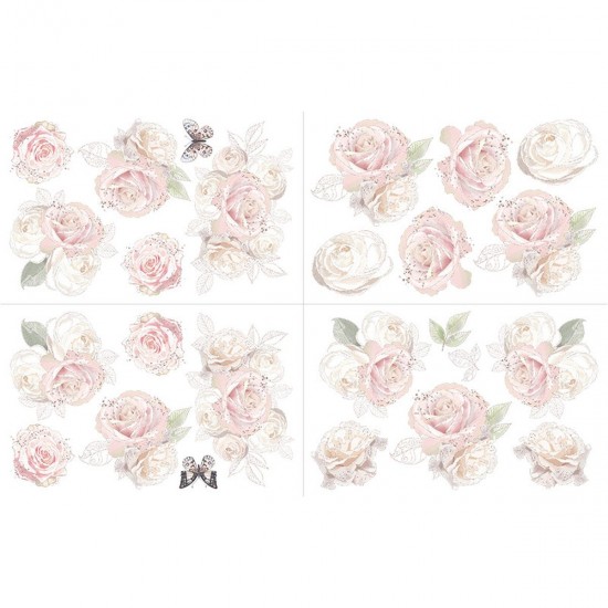 Transfer Hokus Pokus - Jardin de Roses - 4 ark 94x60cm