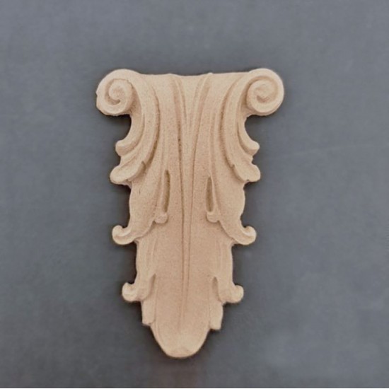 Træ ornament Søjle 9.6x6.6cm Bøjelig træudskæring fra Woodwill