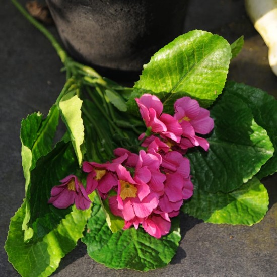 Kunstig Blomst - Primula pink 20cm høj med ca 10 blomster