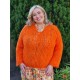 Bluse Grov strik One size PLUS optil str 52 Orange