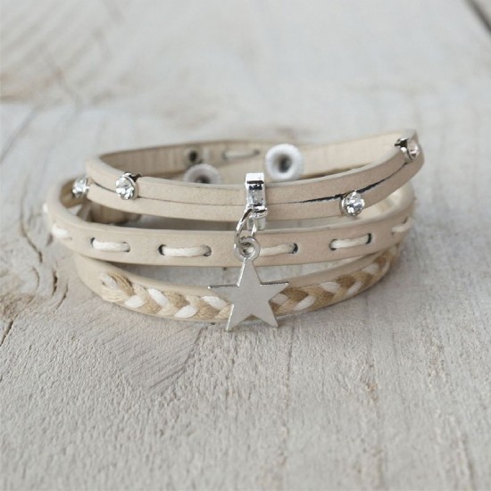 Armbånd Ø6-7cm Beige