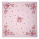 Borddug pink med roser 100*100 cm