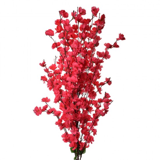 Dekorationsgren pink med blomster h100cm