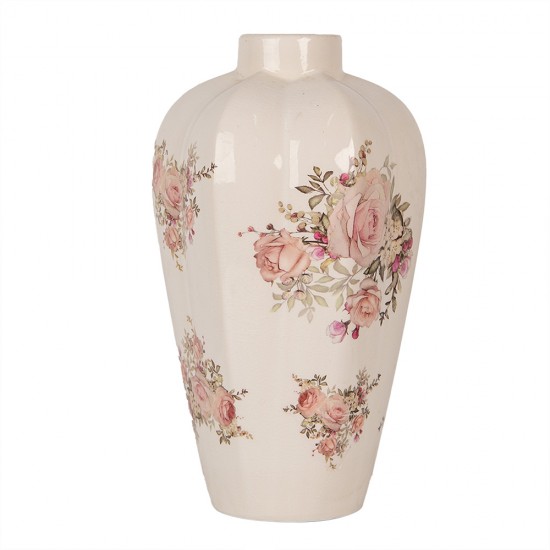 Vase med blomster H34 cm