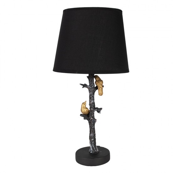 Bordlampe med skærm H45 cm Sort