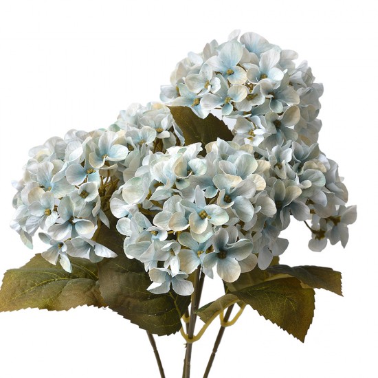 Kunstig blomster Blå hortensia buket H45cm