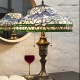 Tiffany Bordlampe med 2 fatninger H60cm Ø46cm