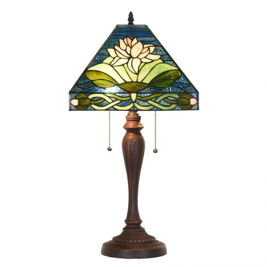 Tiffany bordlampe 31x31xH61cm til 2 pærer