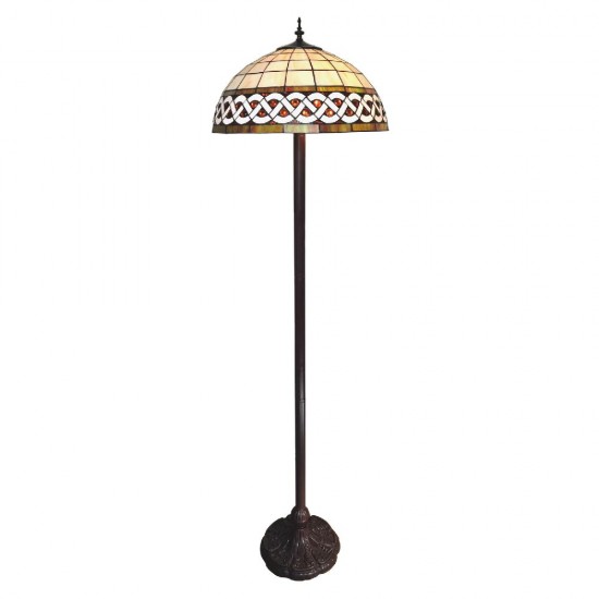 Gulvlampe Tiffany H166cm til 2 pærer