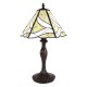 Tiffany bordlampe Hvid-brun H43cm