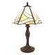 Tiffany bordlampe Hvid-brun H43cm