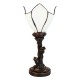 Tiffany bordlampe hvid blomst upligth H32cm