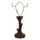 Tiffany bordlampe hvid blomst upligth H32cm