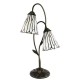 Tiffany bordlampe med 2 spots Hvid H61cm