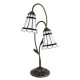 Tiffany bordlampe hvid H61cm med 2 fatninger