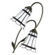 Tiffany bordlampe hvid H61cm med 2 fatninger