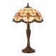 Bordlampe Tiffany Beige Ø35xH53 cm