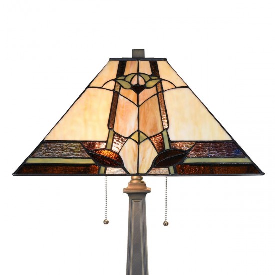 Bordlampe Tiffany Beige 45x45x80 cm